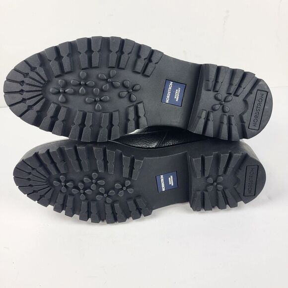 Nordstrom Miller 2 Pebbled Leather Water Resistant Zip Ankle Boots Size 7M - Picture 9 of 11